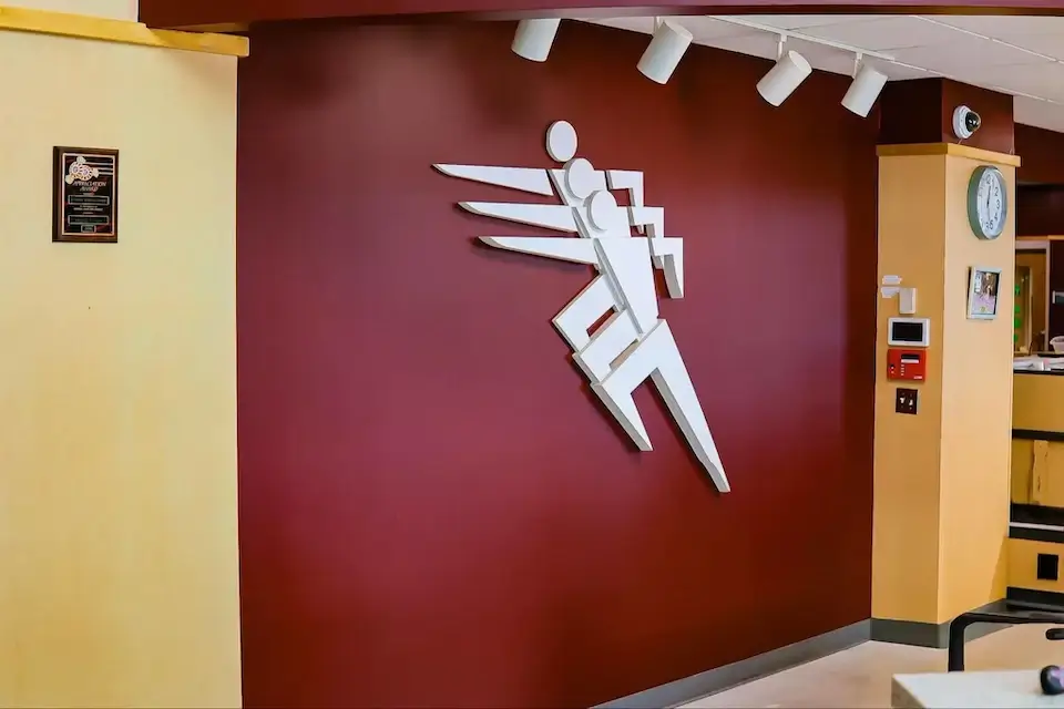 Painted wall in the office